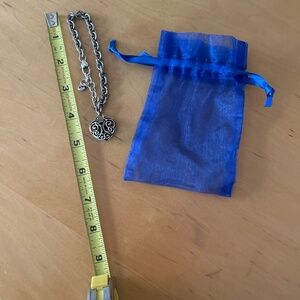 Brighton  bracelet silver Ferrara scroll link heart charm